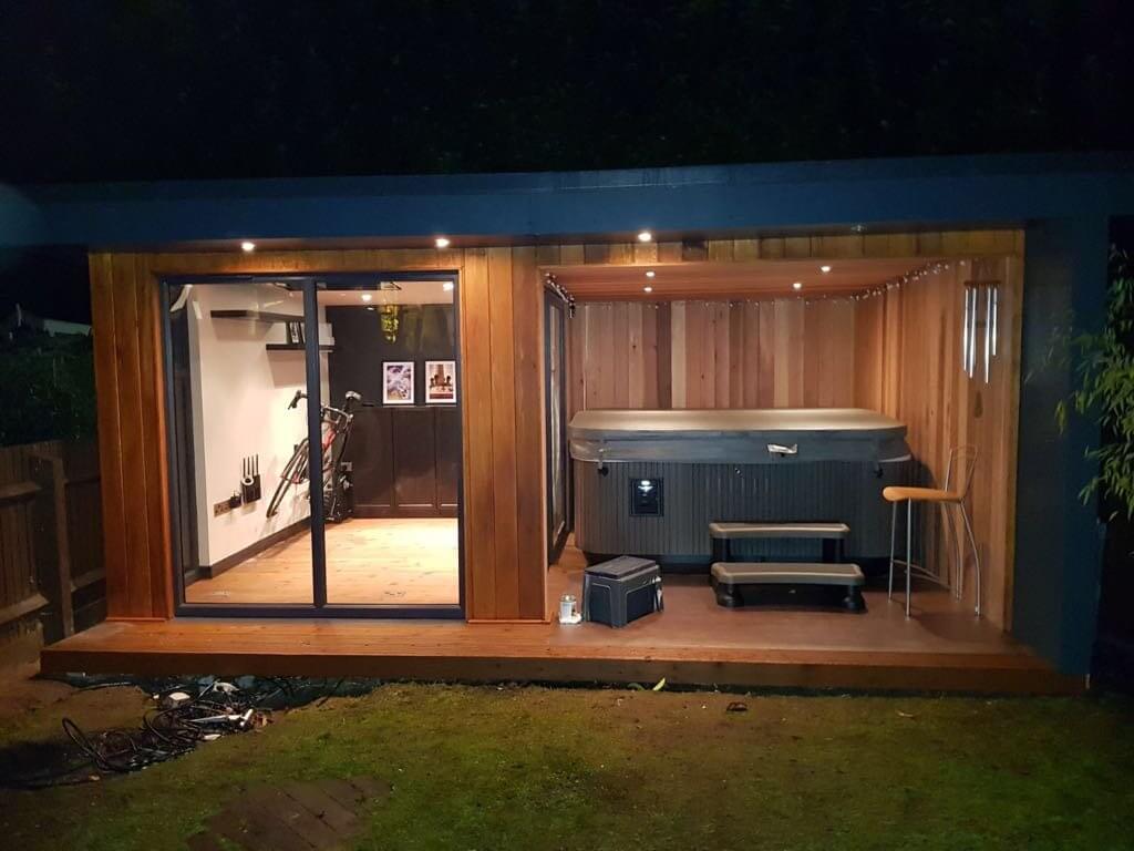 Hot Tub Timber Garden Room Shelter | Bridge Timber Garden Rooms